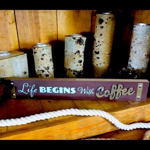 Cute Barista Kitchen Dining Coffee Tea Bar Wood Sign